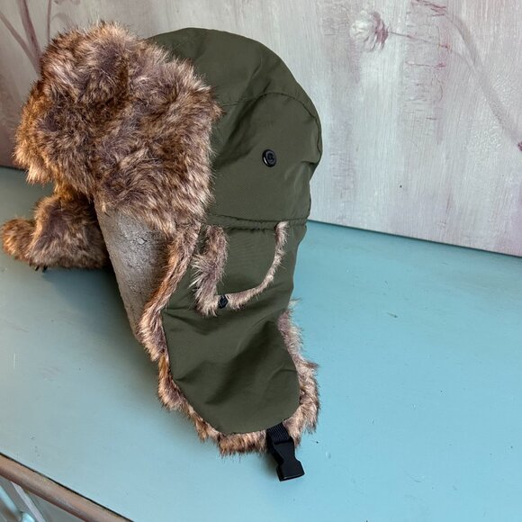 John Boy Trapper Hat Bomber Hat Faux Fur One Size Cold Gear Raingear Hunting - Picture 3 of 12
